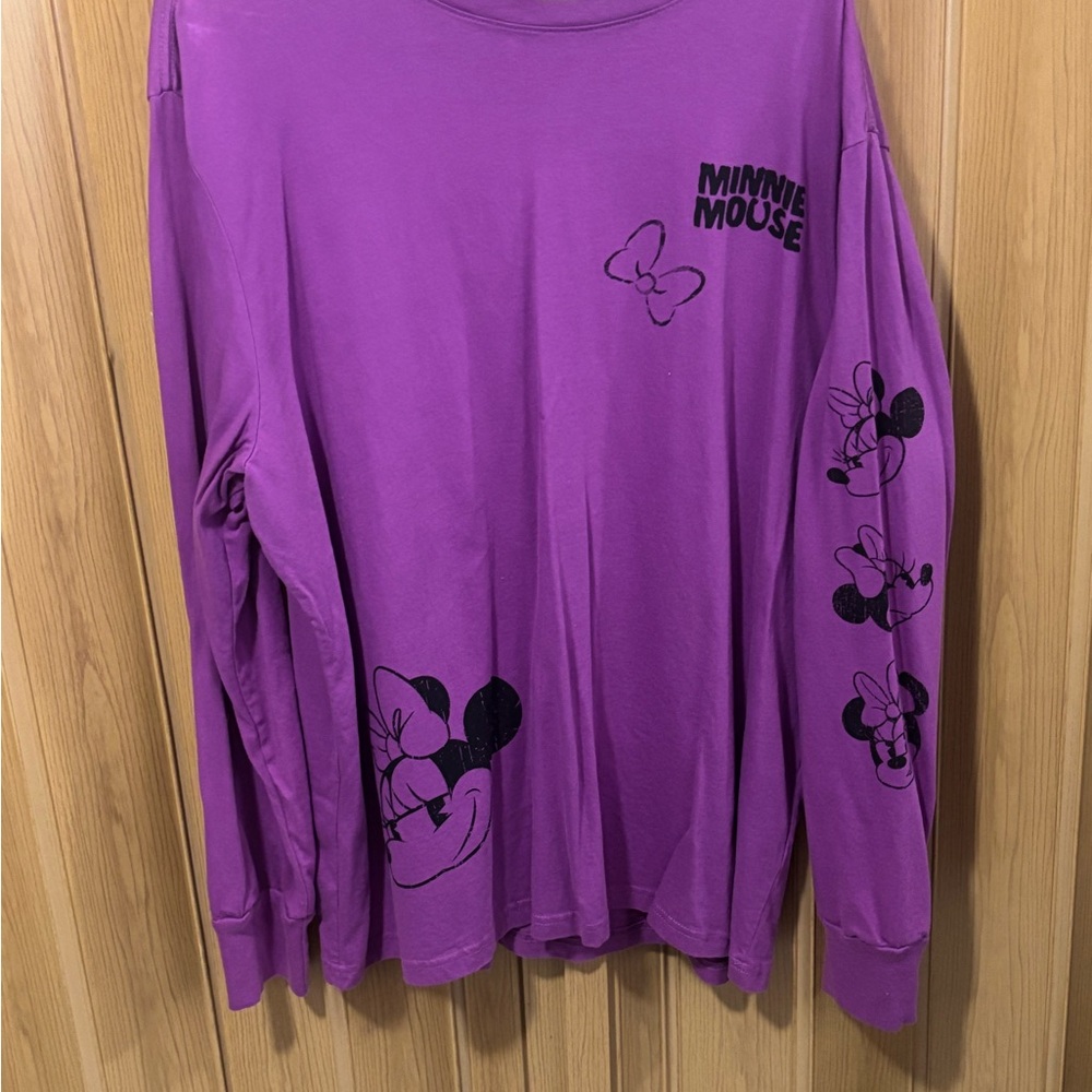 Minnie Mouse Purple Kids Long Sleeve Shirt